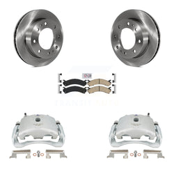 Front Brake Caliper Rotors & Ceramic Pad Kit For Chevrolet Silverado 2500 HD GMC Sierra Express Cadillac DeVille Savana 3500 Hummer H2 Classic 1500 Suburban Yukon XL Avalanche KC8-100272N