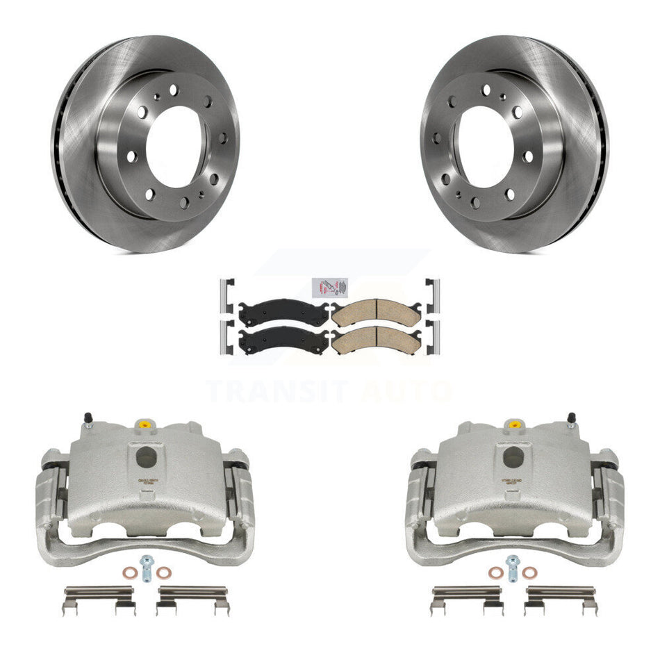 Front Brake Caliper Rotors & Ceramic Pad Kit For Chevrolet Silverado 2500 HD GMC Sierra Express Cadillac DeVille Savana 3500 Hummer H2 Classic 1500 Suburban Yukon XL Avalanche KC8-100272N
