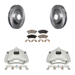 Front Disc Brake Caliper Rotors And Semi-Metallic Pads Kit For Chevrolet Uplander Buick Terraza Pontiac Montana Saturn Relay KC8-100272P