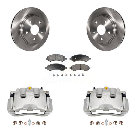 Front Disc Brake Caliper Rotors & Semi-Metallic Pad Kit For Chrysler Aspen Dodge Durango KC8-100273P