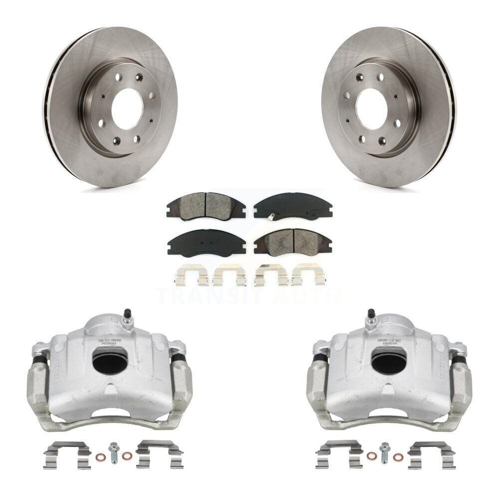 Front Disc Brake Caliper Rotors And Semi-Metallic Pads Kit For Kia Spectra Spectra5 KC8-100273S
