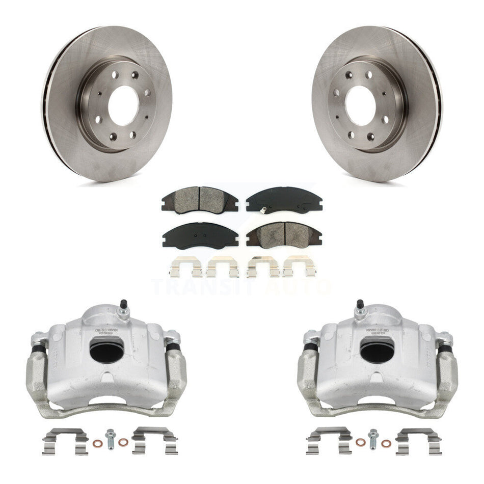 Front Disc Brake Caliper Rotors And Semi-Metallic Pads Kit For Kia Spectra Spectra5 KC8-100273S