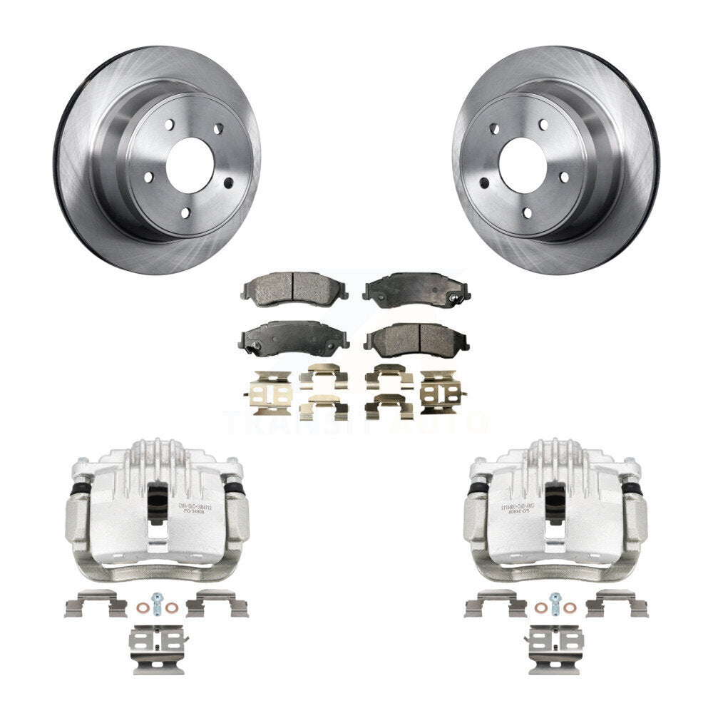 Rear Brake Caliper Rotor Ceramic Pad Kit For Chevrolet GMC Blazer S10 Jimmy Sonoma Isuzu KC8-100273T