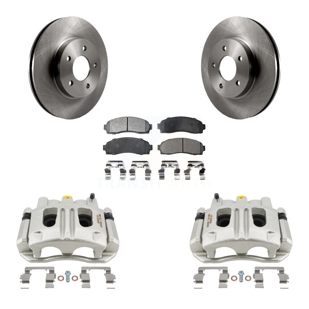 Front Brake Caliper Rotor Semi-Metallic Pad Kit For Chevrolet Equinox Saturn Vue Pontiac KC8-100274P