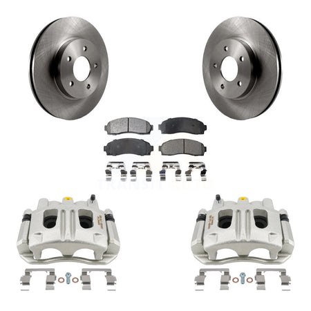 Front Brake Caliper Rotor Semi-Metallic Pad Kit For Chevrolet Equinox Saturn Vue Pontiac KC8-100274P