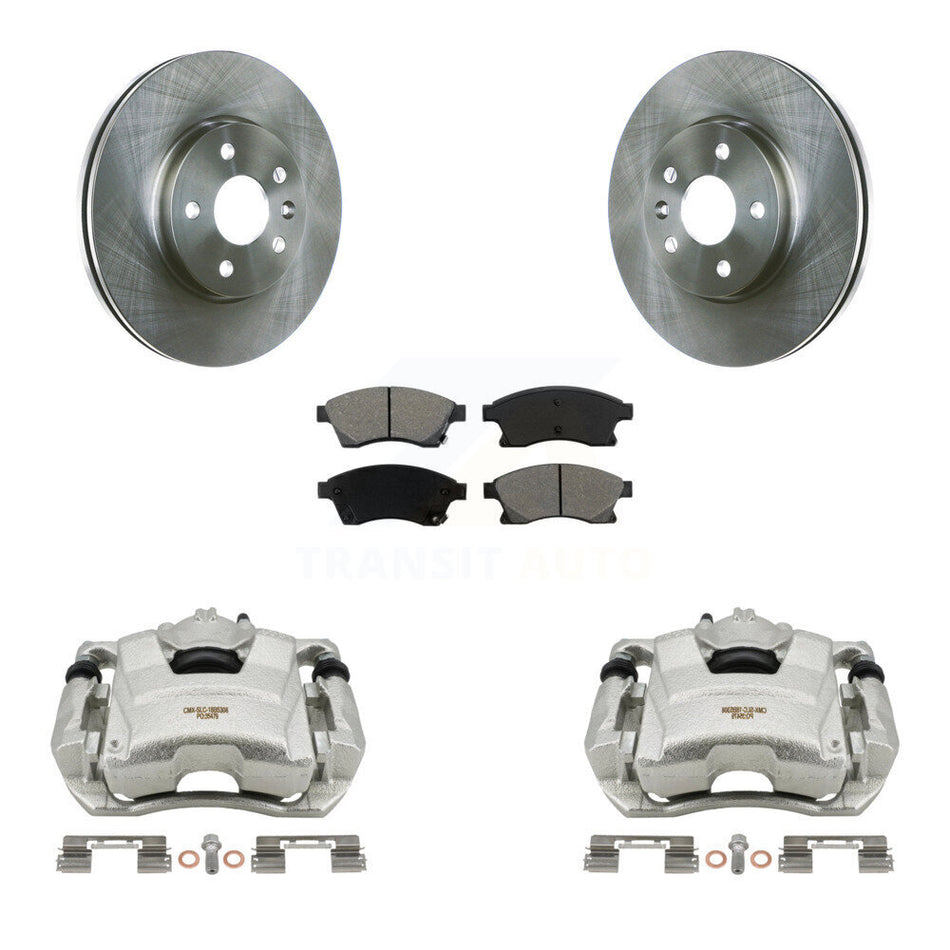 Front Disc Brake Caliper Rotors And Semi-Metallic Pads Kit For Chevrolet Cruze Sonic Limited KC8-100274S