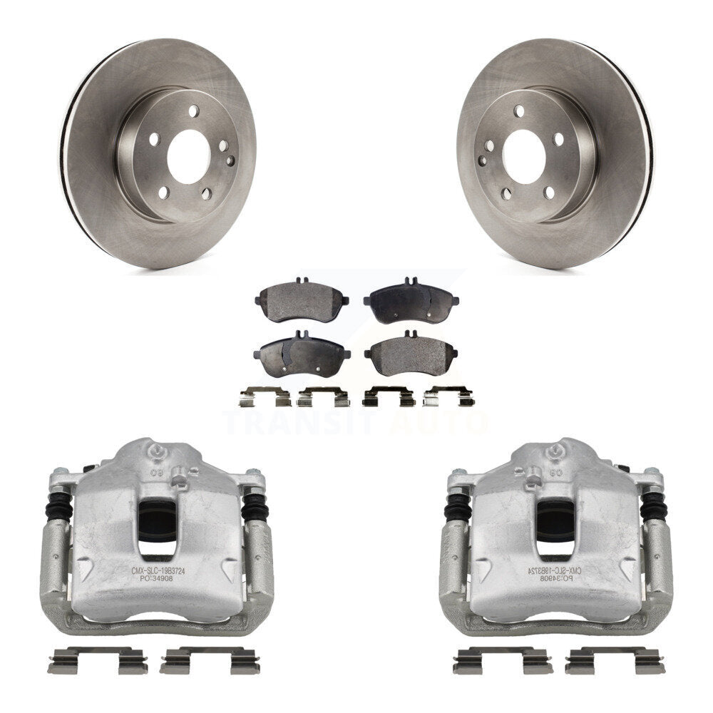 Front Disc Brake Caliper Rotors And Semi-Metallic Pads Kit For Mercedes-Benz C250 KC8-100275P
