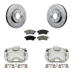 Front Disc Brake Caliper Rotors And Semi-Metallic Pads Kit For Chevrolet Cruze Buick Verano Volt Orlando KC8-100276S