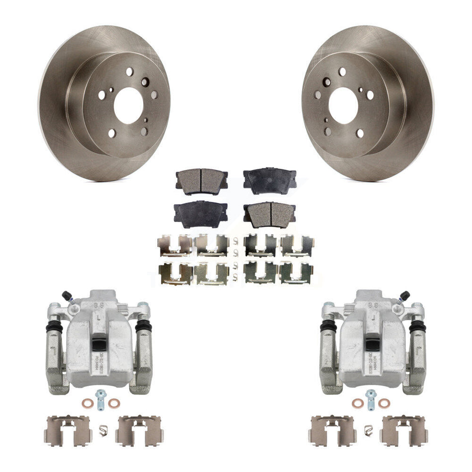 Rear Disc Brake Caliper Rotors And Ceramic Pads Kit For Toyota Camry Lexus ES350 Avalon KC8-100276T