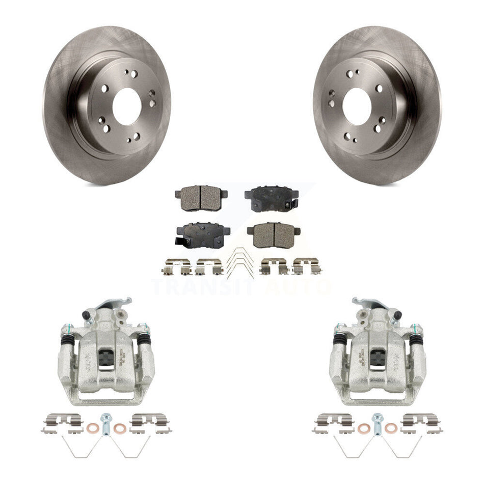 Rear Disc Brake Caliper Rotors And Ceramic Pads Kit For Honda Accord Acura TSX KC8-100277T