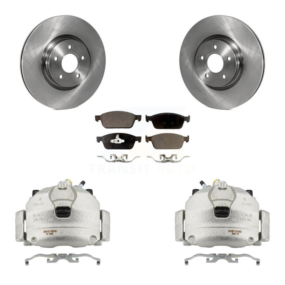 Front Brake Caliper Rotor Semi-Metallic Pad Kit For Ford Focus With 320mm Diameter KC8-100278P