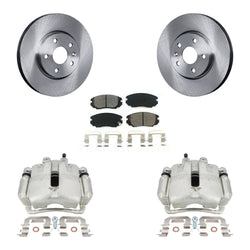 Front Disc Brake Caliper Rotors And Semi-Metallic Pads Kit For Chevrolet Equinox GMC Terrain Malibu Impala Buick LaCrosse Regal Allure KC8-100278S