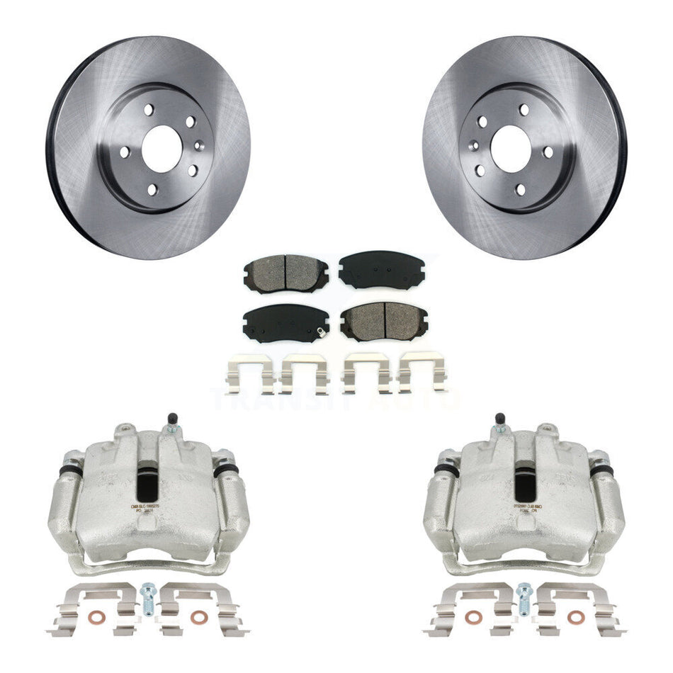 Front Disc Brake Caliper Rotors And Semi-Metallic Pads Kit For Chevrolet Equinox GMC Terrain Malibu Impala Buick LaCrosse Regal Allure KC8-100278S by Transit Auto