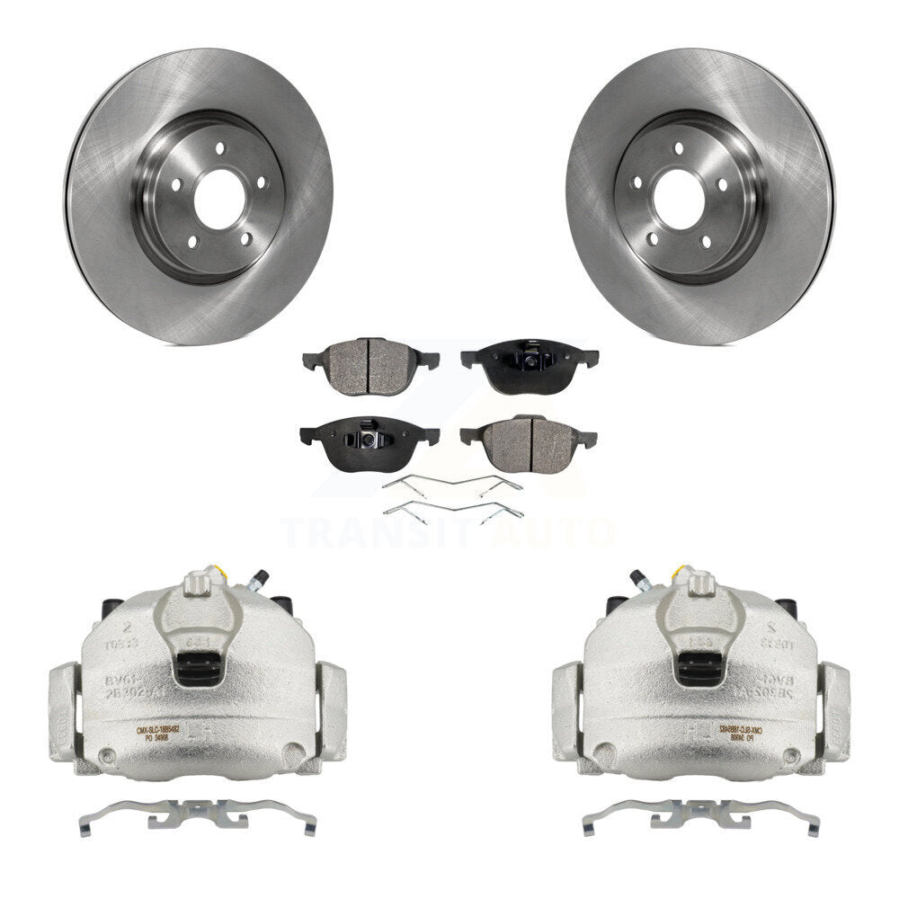 Front Disc Brake Caliper Rotors And Semi-Metallic Pads Kit For Ford Transit Connect KC8-100279P