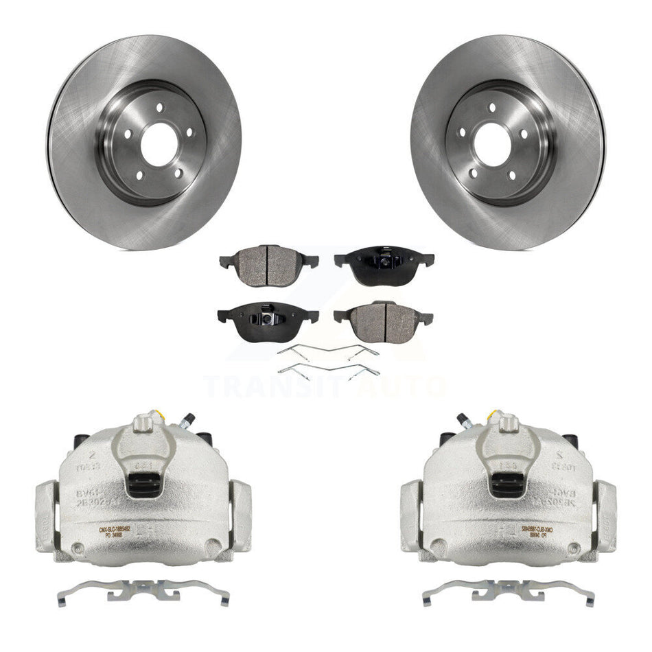 Front Disc Brake Caliper Rotors And Semi-Metallic Pads Kit For Ford Transit Connect KC8-100279P
