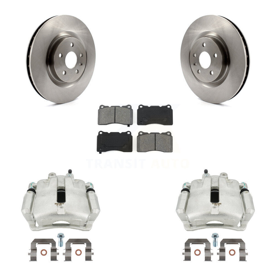 Front Disc Brake Caliper Rotors And Semi-Metallic Pads Kit For 2012-2013 Buick Regal 2.4L With Brembo Calipers KC8-100279S by Transit Auto