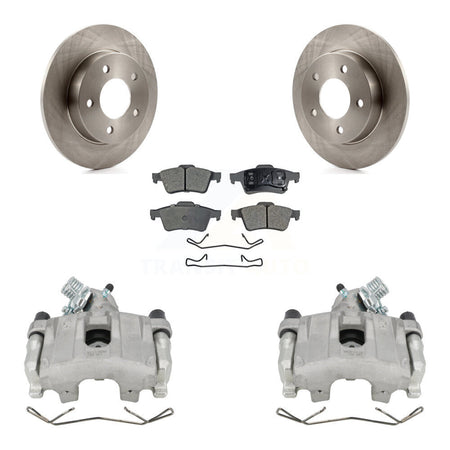 Rear Disc Brake Caliper Rotors And Ceramic Pads Kit For 2004-2005 Mazda 3 2.0L KC8-100280T