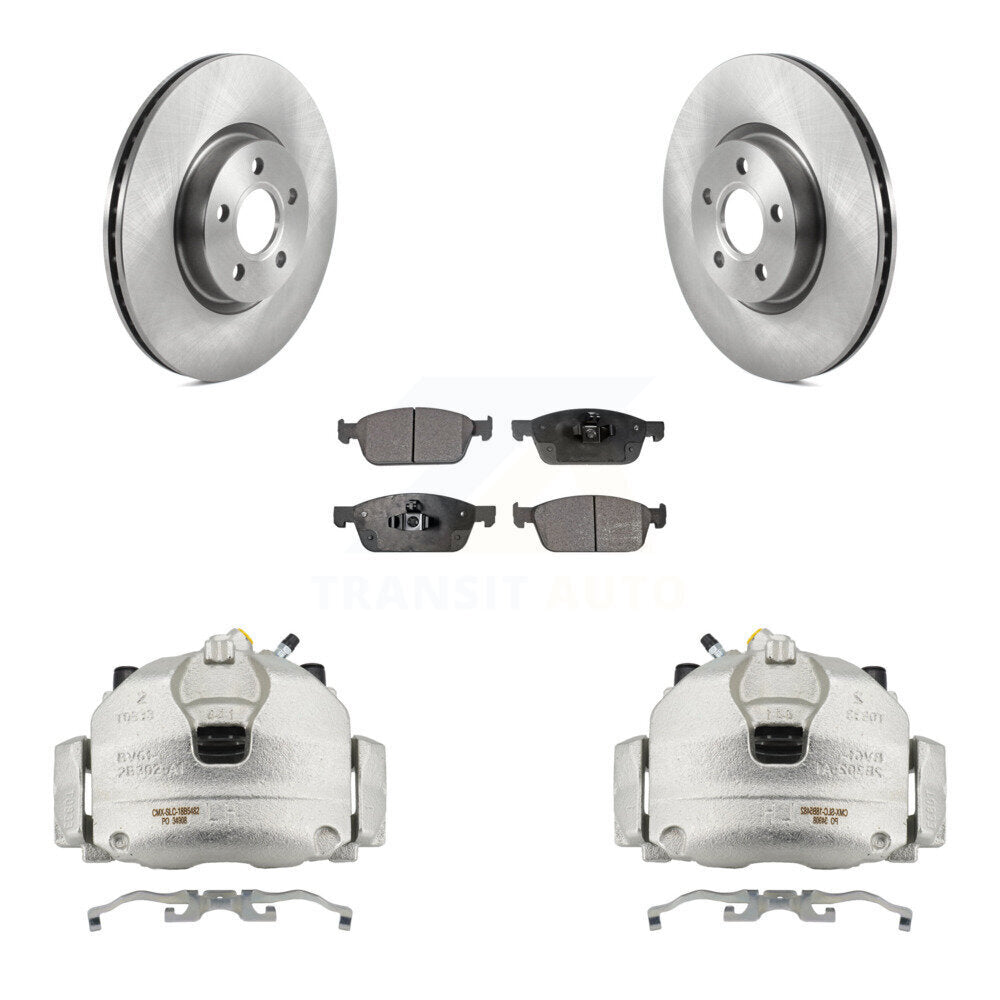 Front Disc Brake Caliper Rotors And Semi-Metallic Pads Kit For Ford Transit Connect KC8-100281P