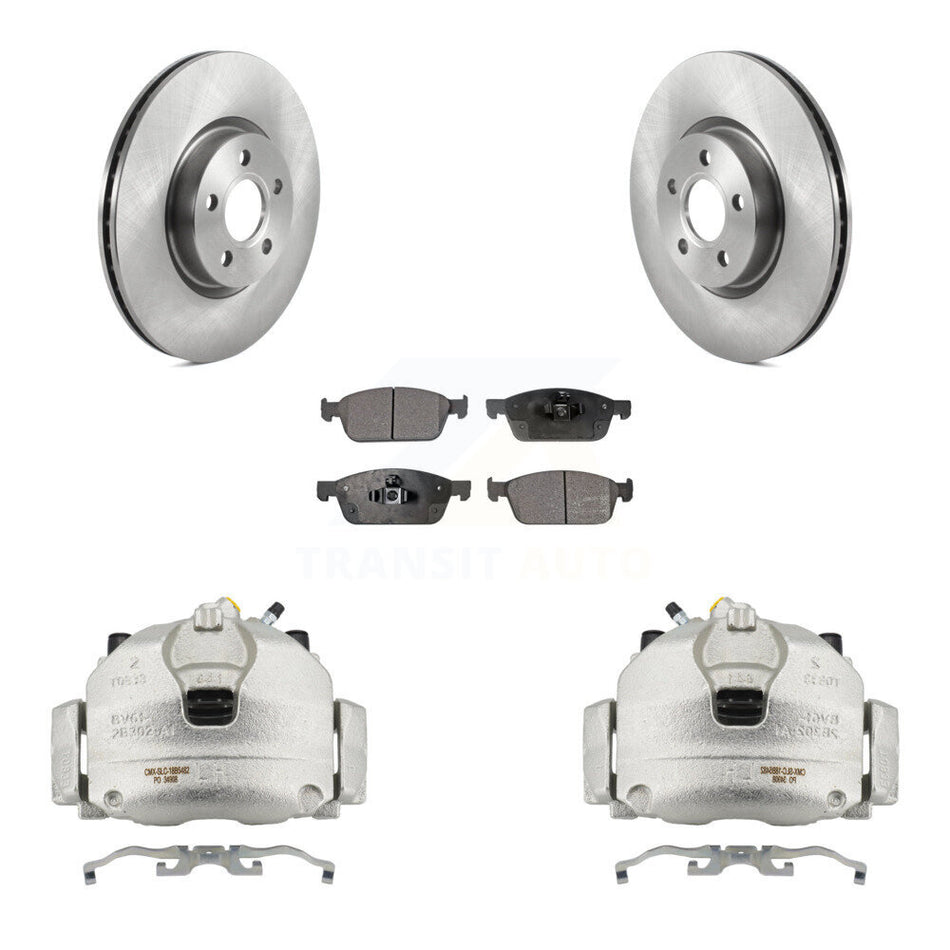 Front Disc Brake Caliper Rotors And Semi-Metallic Pads Kit For Ford Transit Connect KC8-100281P