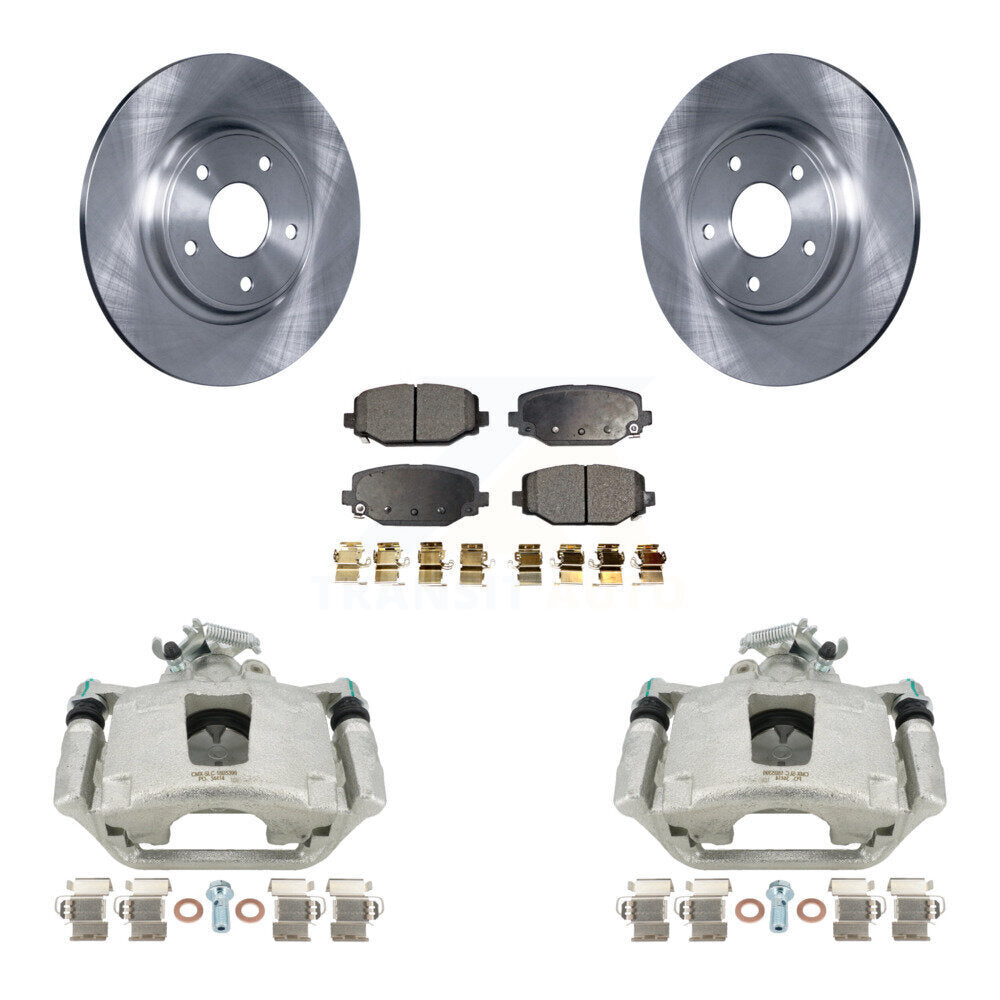 Rear Disc Brake Caliper Rotors And Ceramic Pads Kit For Dodge Grand Caravan KC8-100282T by Transit Auto