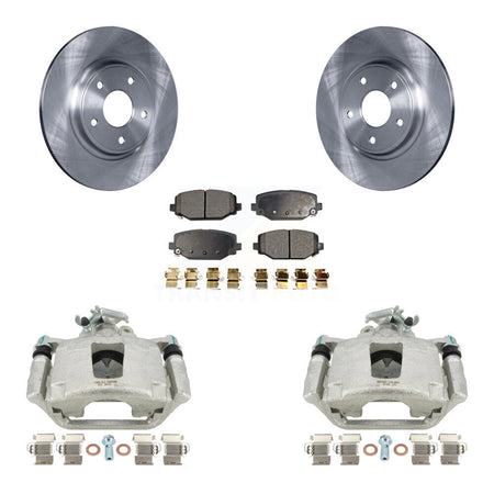 Rear Disc Brake Caliper Rotors And Ceramic Pads Kit For Dodge Grand Caravan KC8-100282T by Transit Auto