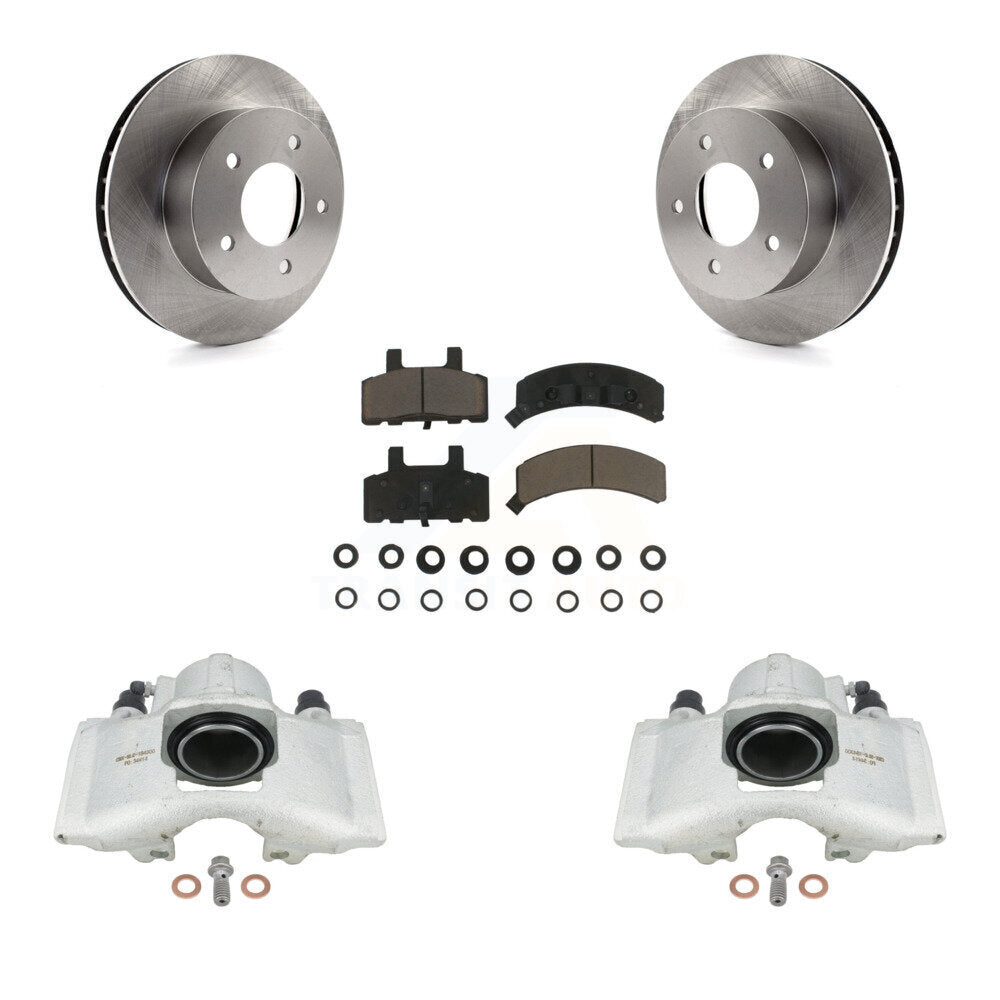 Front Disc Brake Caliper Rotors And Ceramic Pads Kit For 1990-2002 Chevrolet Astro GMC Safari AWD KC8-100284C by Transit Auto