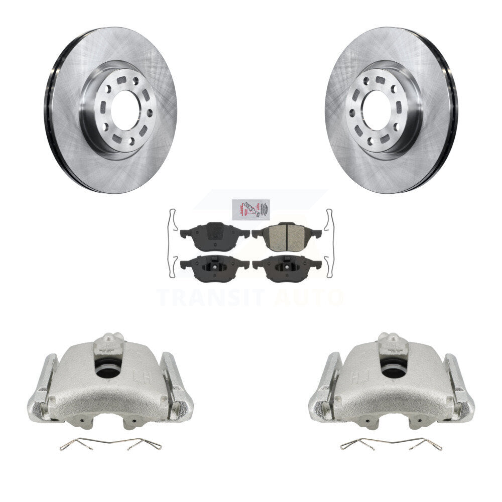 Front Disc Brake Caliper Rotors And Semi-Metallic Pads Kit For Mazda 3 5 Sport KC8-100284N