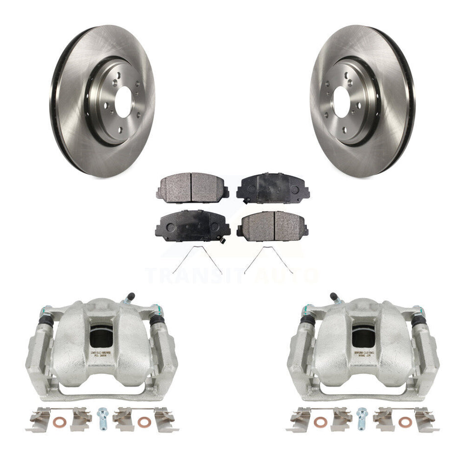 Front Disc Brake Caliper Rotors And Semi-Metallic Pads Kit For Honda Accord Acura ILX KC8-100284P by Transit Auto