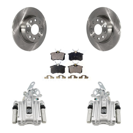 Rear Disc Brake Caliper Rotor Ceramic Pad Kit For Audi A3 With 272mm Diameter KC8-100284T