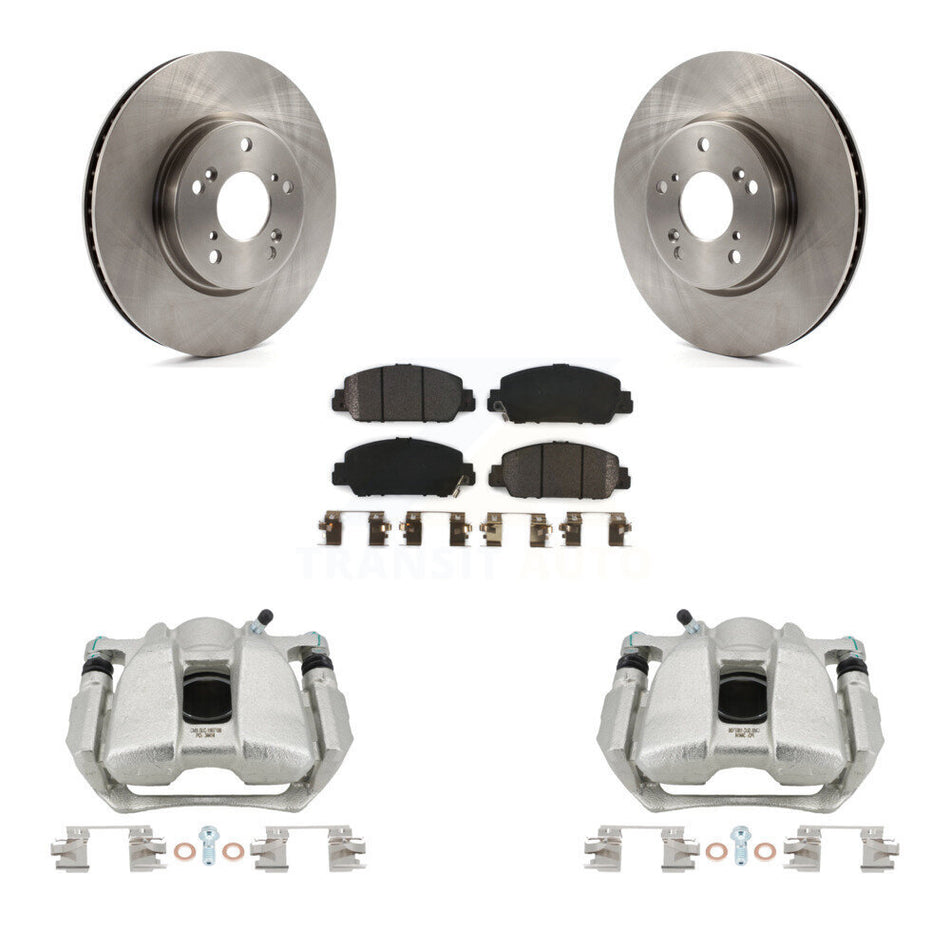 Front Disc Brake Caliper Rotors And Semi-Metallic Pads Kit For Honda Accord KC8-100285P