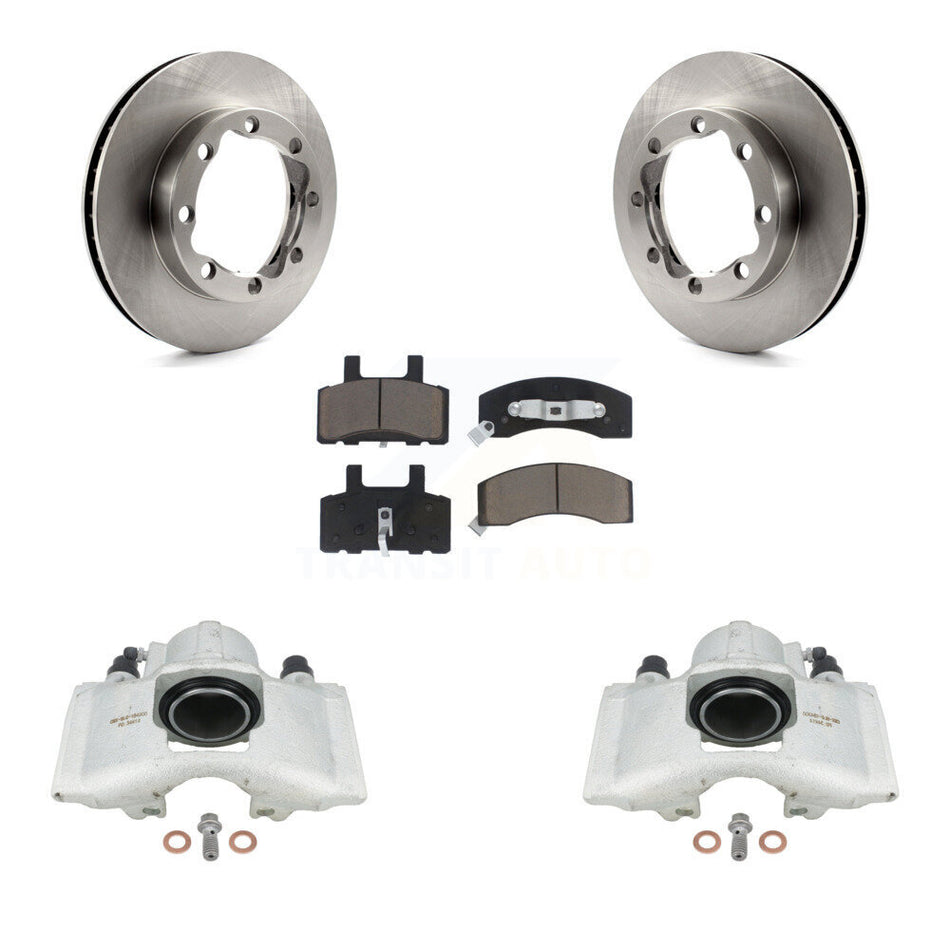 Front Disc Brake Caliper Rotors And Ceramic Pads Kit For Chevrolet K1500 Suburban K2500 GMC With 8 Lug Wheels KC8-100286C