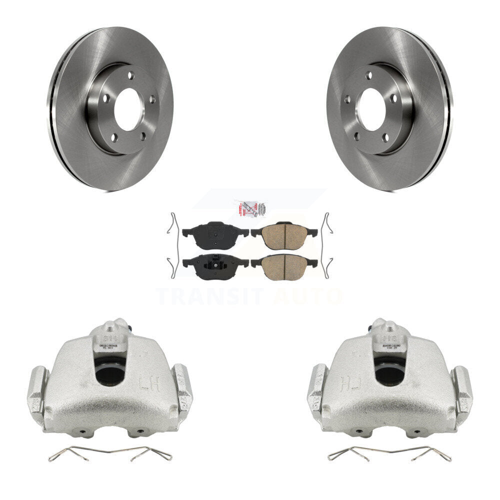 Front Disc Brake Caliper Rotors And Ceramic Pads Kit For Mazda 3 Sport KC8-100286N