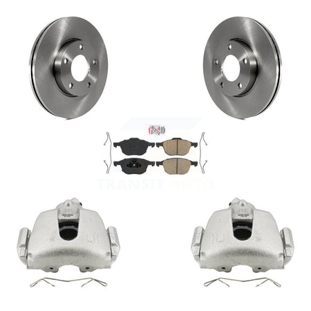 Front Disc Brake Caliper Rotors And Ceramic Pads Kit For Mazda 3 Sport KC8-100286N