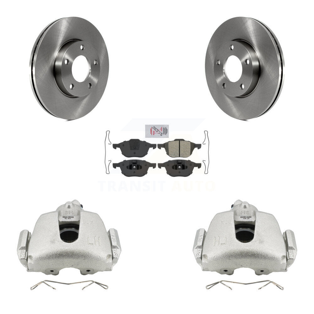 Front Disc Brake Caliper Rotors And Semi-Metallic Pads Kit For Mazda 3 Sport KC8-100287N