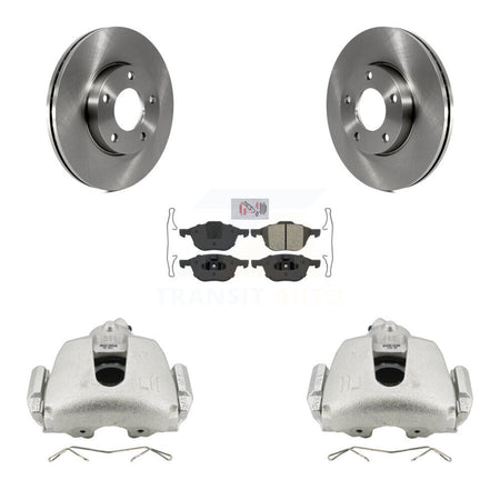 Front Disc Brake Caliper Rotors And Semi-Metallic Pads Kit For Mazda 3 Sport KC8-100287N
