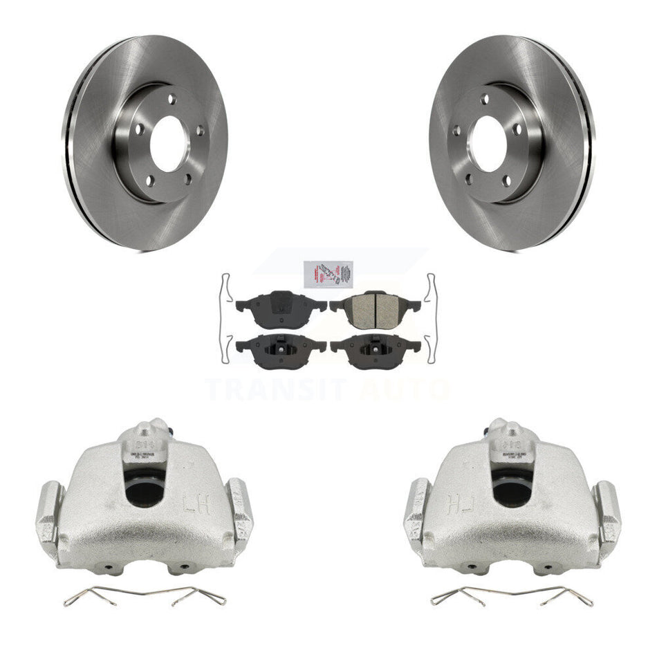 Front Disc Brake Caliper Rotors And Semi-Metallic Pads Kit For Mazda 3 Sport KC8-100287N