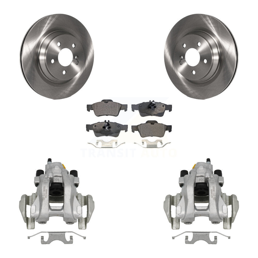Rear Brake Caliper Rotors Ceramic Pad Kit For 2013 Mercedes-Benz S350 With Sport Package KC8-100287T