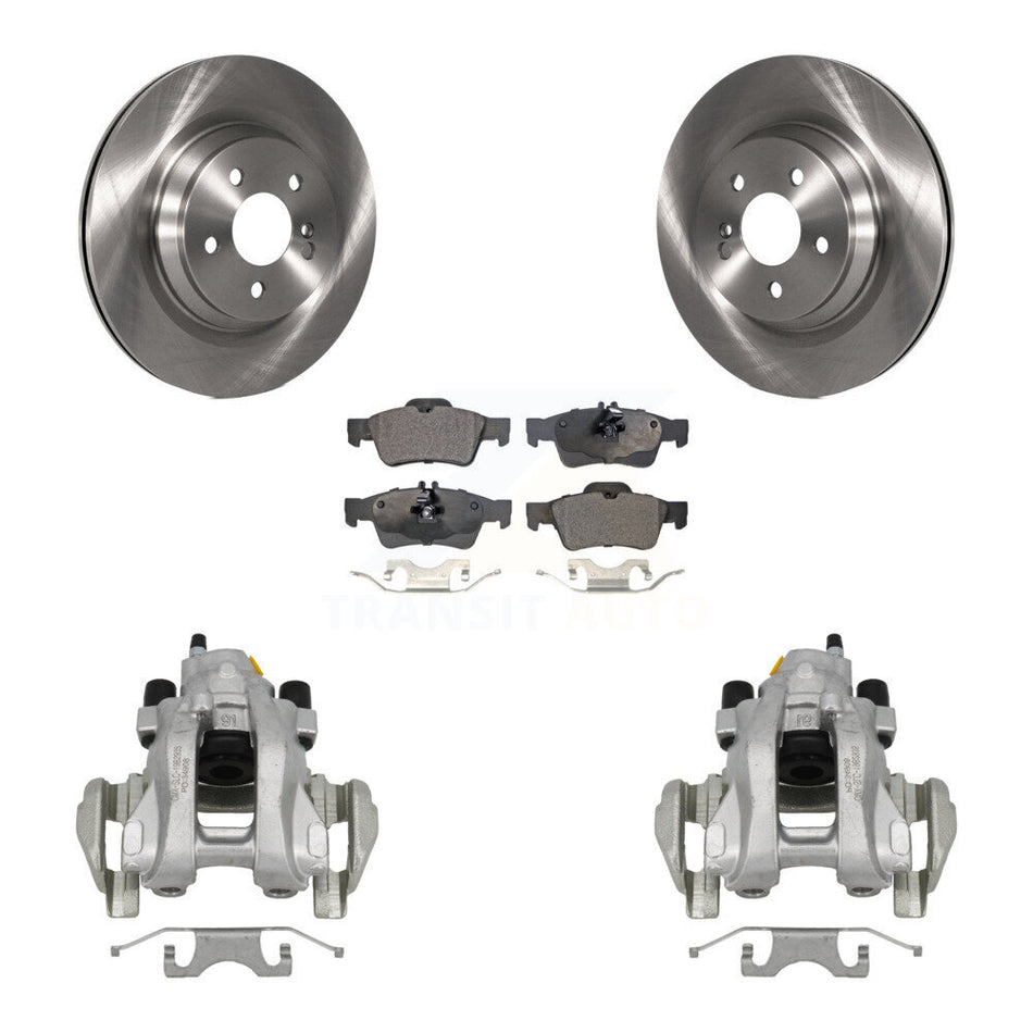 Rear Brake Caliper Rotors Ceramic Pad Kit For 2013 Mercedes-Benz S350 With Sport Package KC8-100287T
