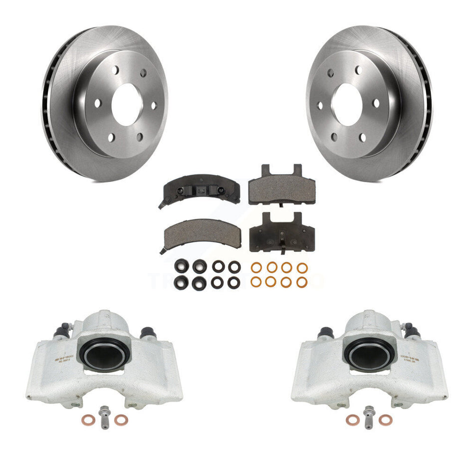 Front Disc Brake Caliper Rotors And Semi-Metallic Pads Kit For Chevrolet K1500 GMC Tahoe Suburban Yukon Cadillac Escalade Blazer K2500 KC8-100288P
