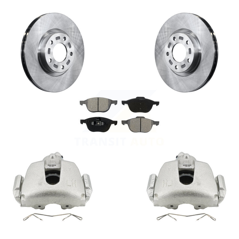 Front Brake Caliper Rotor & Semi-Metallic Pad Kit For 2010 Mazda 3 Sport GS GT with 2.5L KC8-100289S