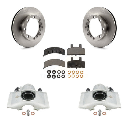 Front Disc Brake Caliper Rotors And Semi-Metallic Pads Kit For 1994 K1500 Suburban Chevrolet GMC With 8 Lug Wheels GAS engine KC8-100290P by Transit Auto