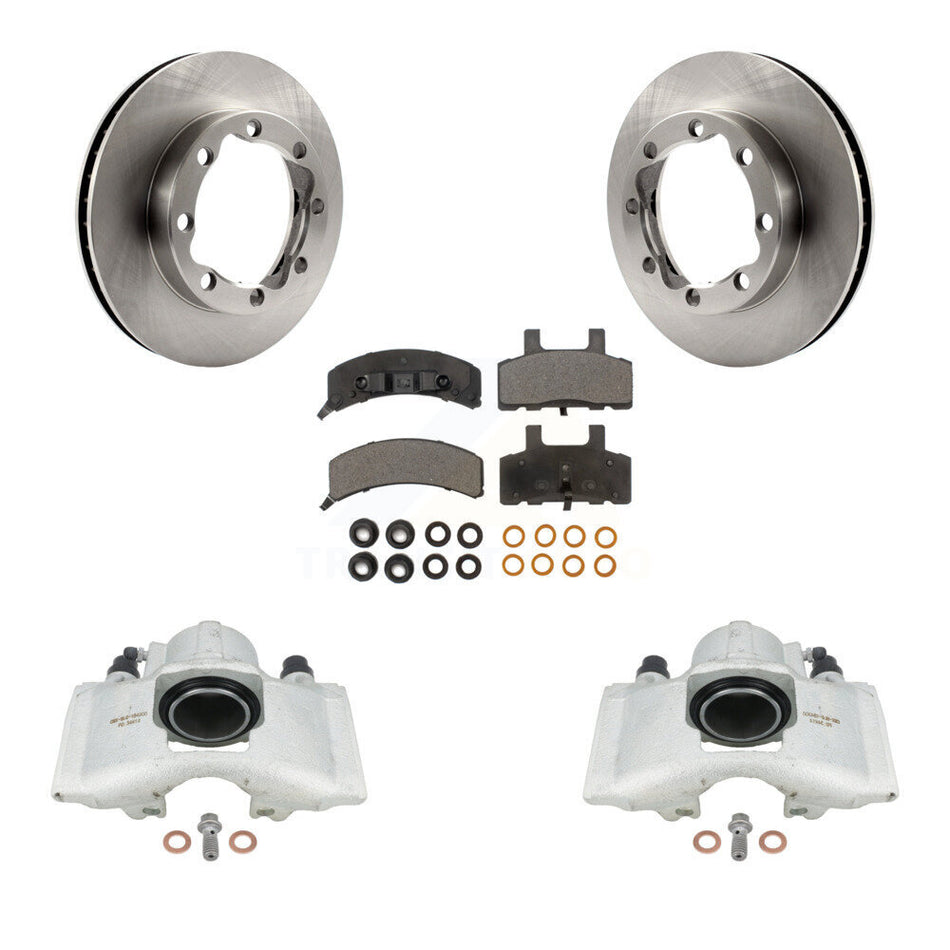 Front Disc Brake Caliper Rotors And Semi-Metallic Pads Kit For 1994 K1500 Suburban Chevrolet GMC With 8 Lug Wheels GAS engine KC8-100290P