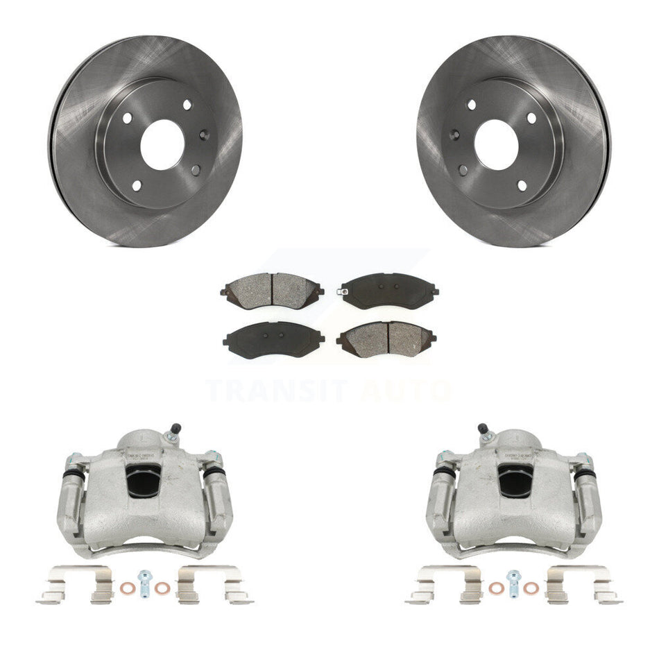 Front Disc Brake Caliper Rotors And Semi-Metallic Pads Kit For Suzuki Forenza Reno Chevrolet Optra KC8-100290S by Transit Auto