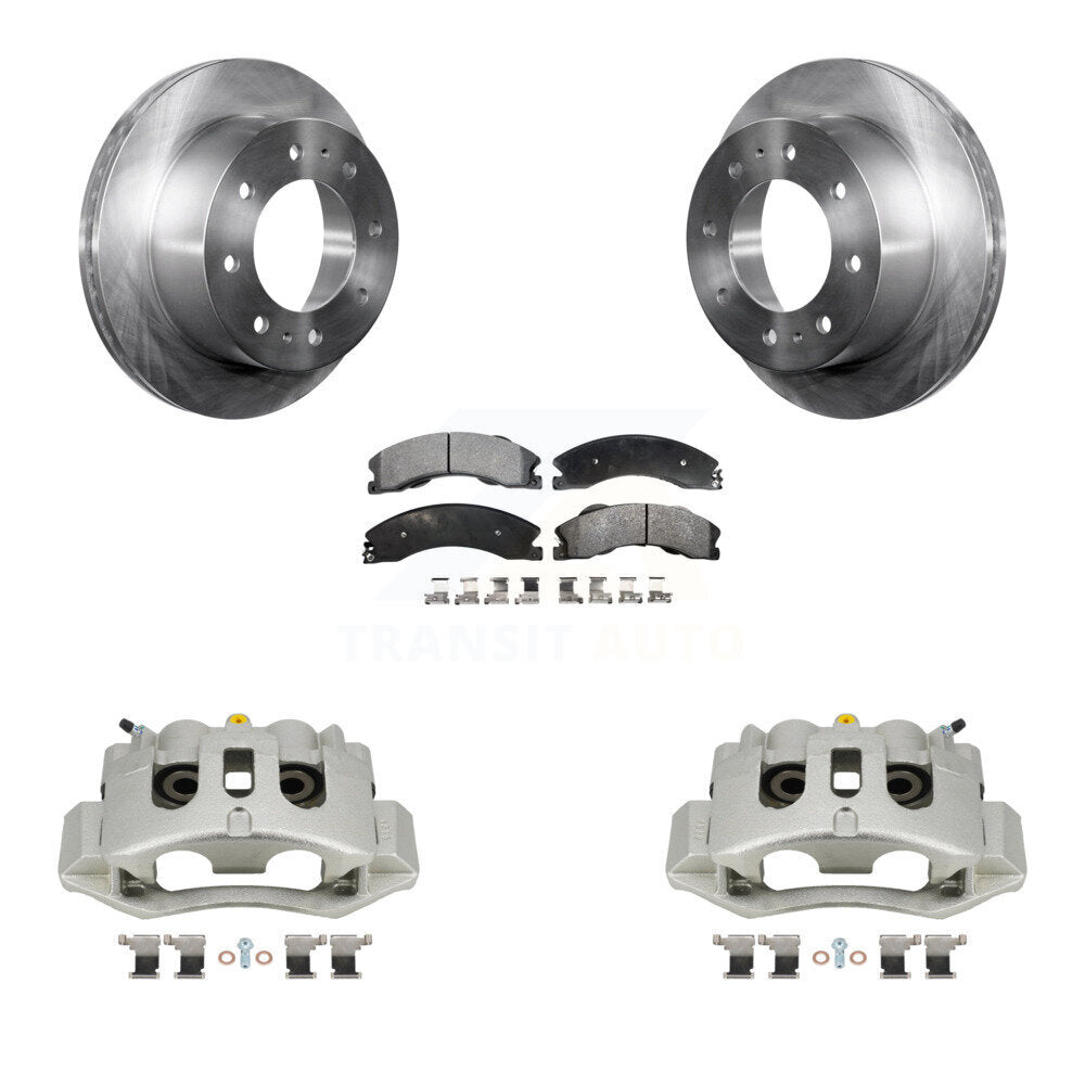 Rear Brake Caliper Rotor Ceramic Pad Kit For GMC Chevrolet Sierra 2500 HD Silverado 3500 KC8-100290T