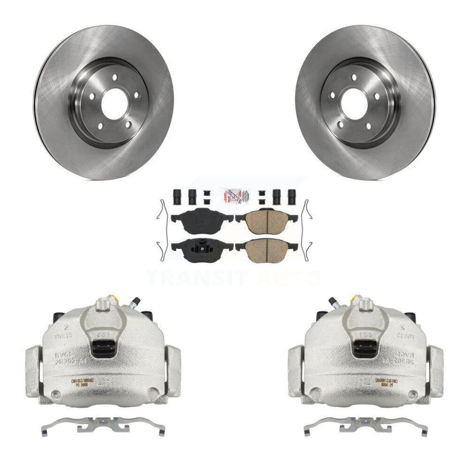 Front Brake Caliper Rotors Ceramic Pad Kit For 14 Ford Transit Connect 104.8" wheel base KC8-100291N