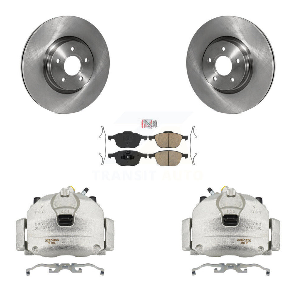 Front Brake Caliper Rotors Ceramic Pad Kit For 14 Ford Transit Connect 104.8" wheel base KC8-100292N