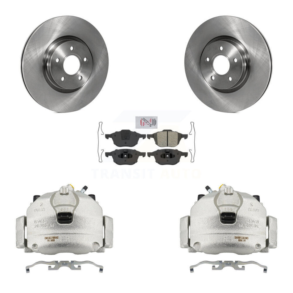 Front Disc Brake Caliper Rotors And Semi-Metallic Pads Kit For Ford Transit Connect KC8-100293N