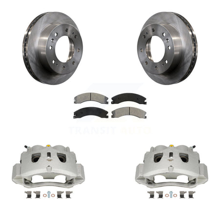 Front Brake Caliper Rotors & Semi-Metallic Pad Kit For GMC Chevrolet Sierra 2500 HD 3500 KC8-100293S