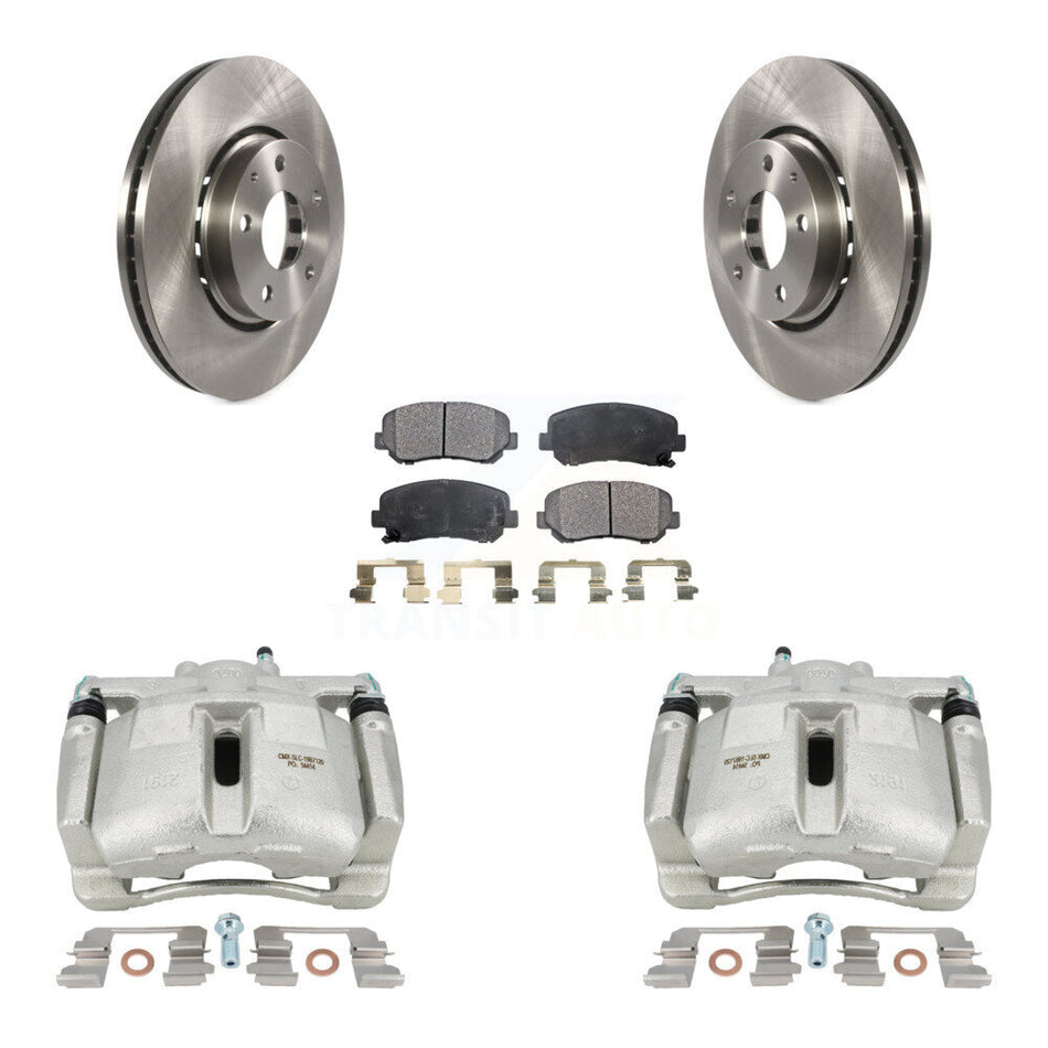 Front Disc Brake Caliper Rotors And Semi-Metallic Pads Kit For Mazda CX-5 KC8-100295P by Transit Auto