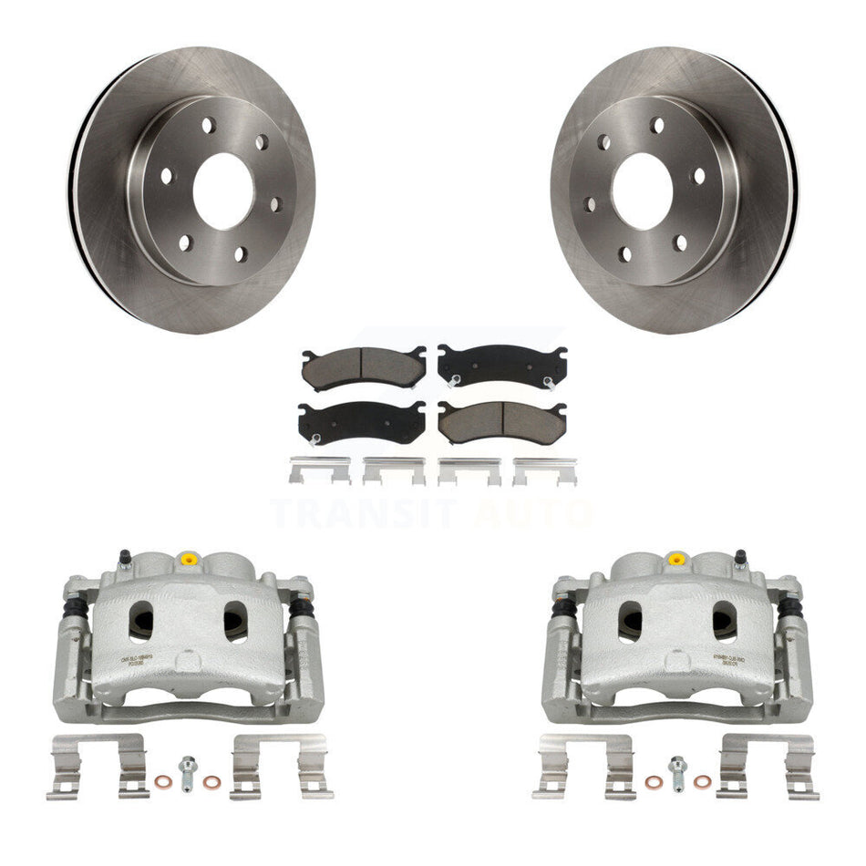 Front Brake Caliper Rotors Ceramic Pad Kit For Chevrolet Silverado 1500 Disc rear brakes KC8-100296C